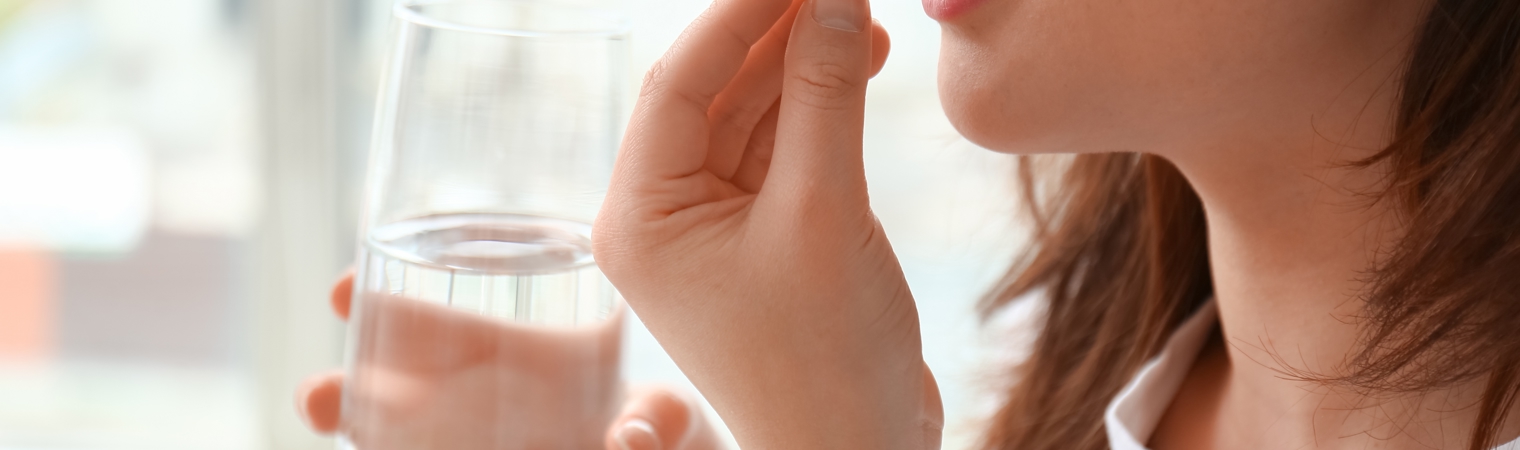 OSD Woman Taking Pill