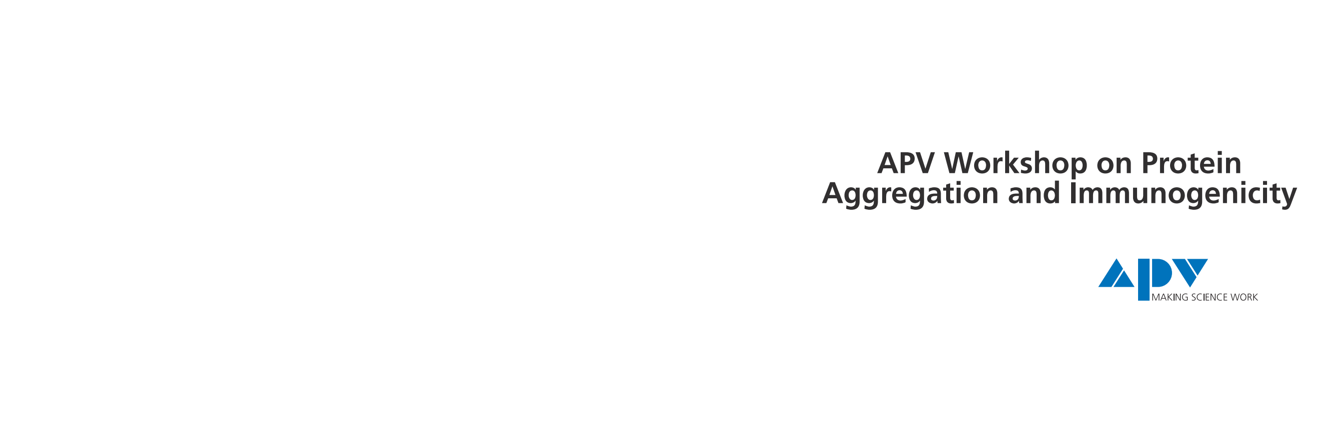 Meet our Biopharma team at APV on Protein Aggregation and